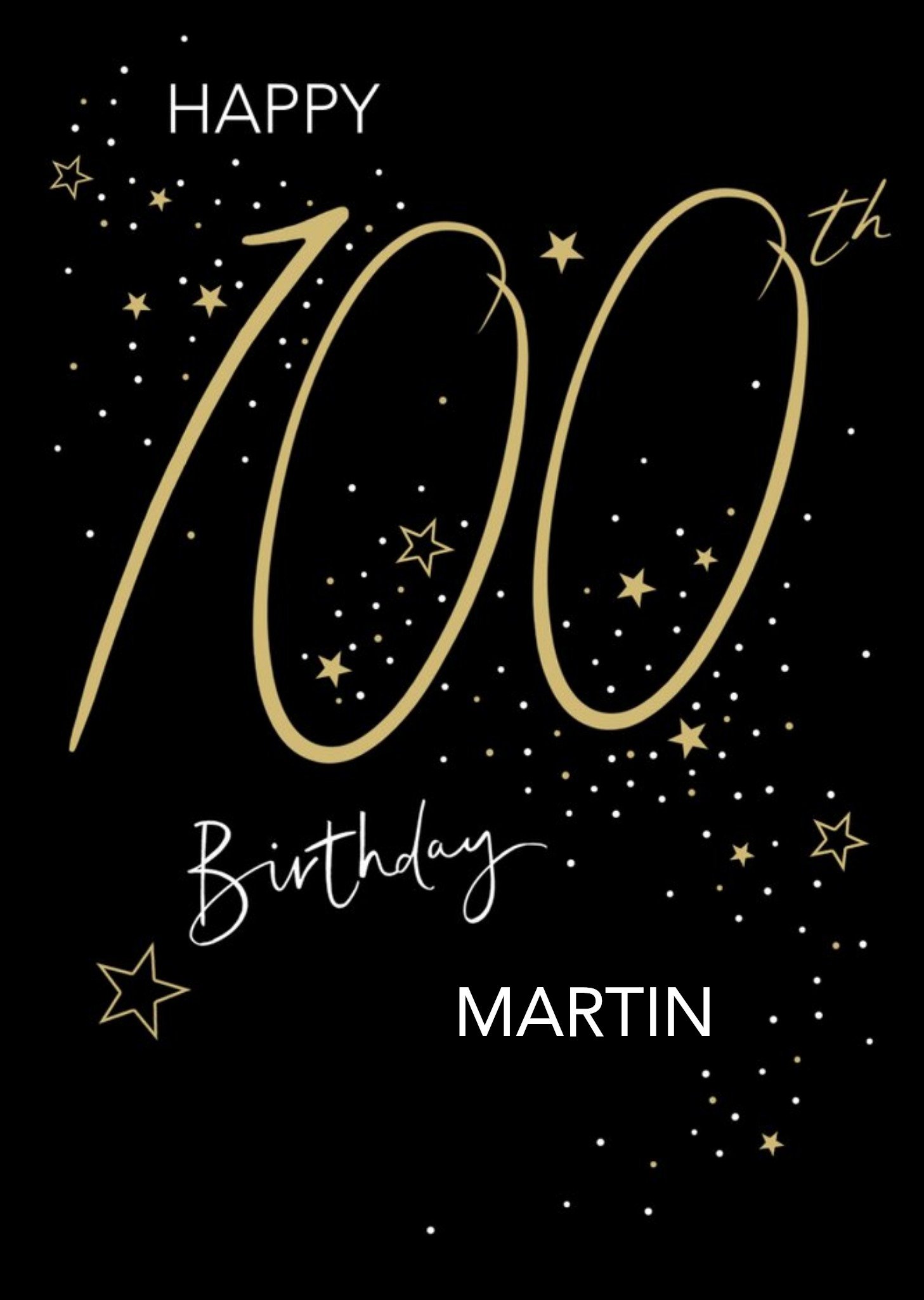 Clintons 100th For Him For Her Stars Milestone Birthday Card Ecard