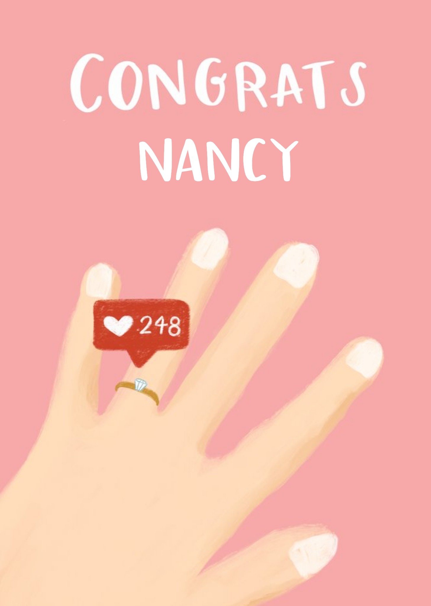 Lucy Maggie Congratulations On Your Engagment Instagram Social Media Likes Card Ecard