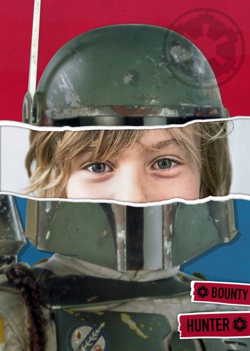 Star Wars Bounty Hunter Face Photo Card