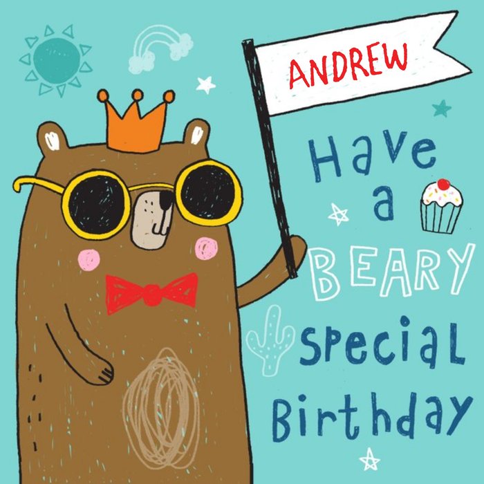 Oodles Beary Special Personalised Birthday Card