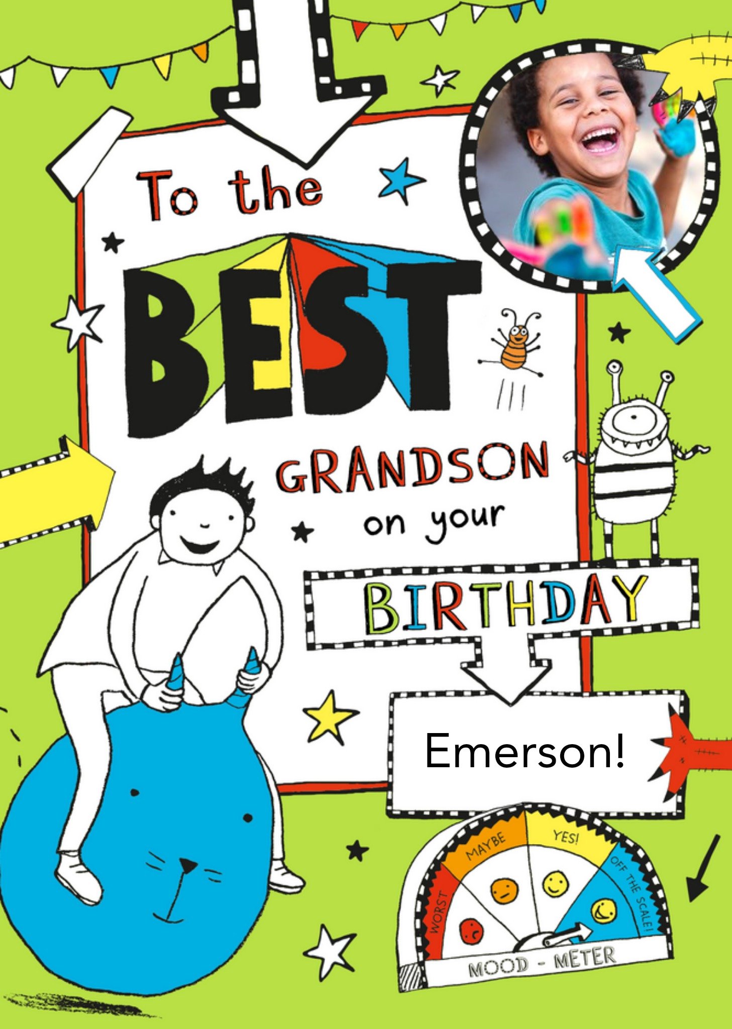 Moonpig Tom Gates Best Grandson Photo Upload Birthday Card Ecard