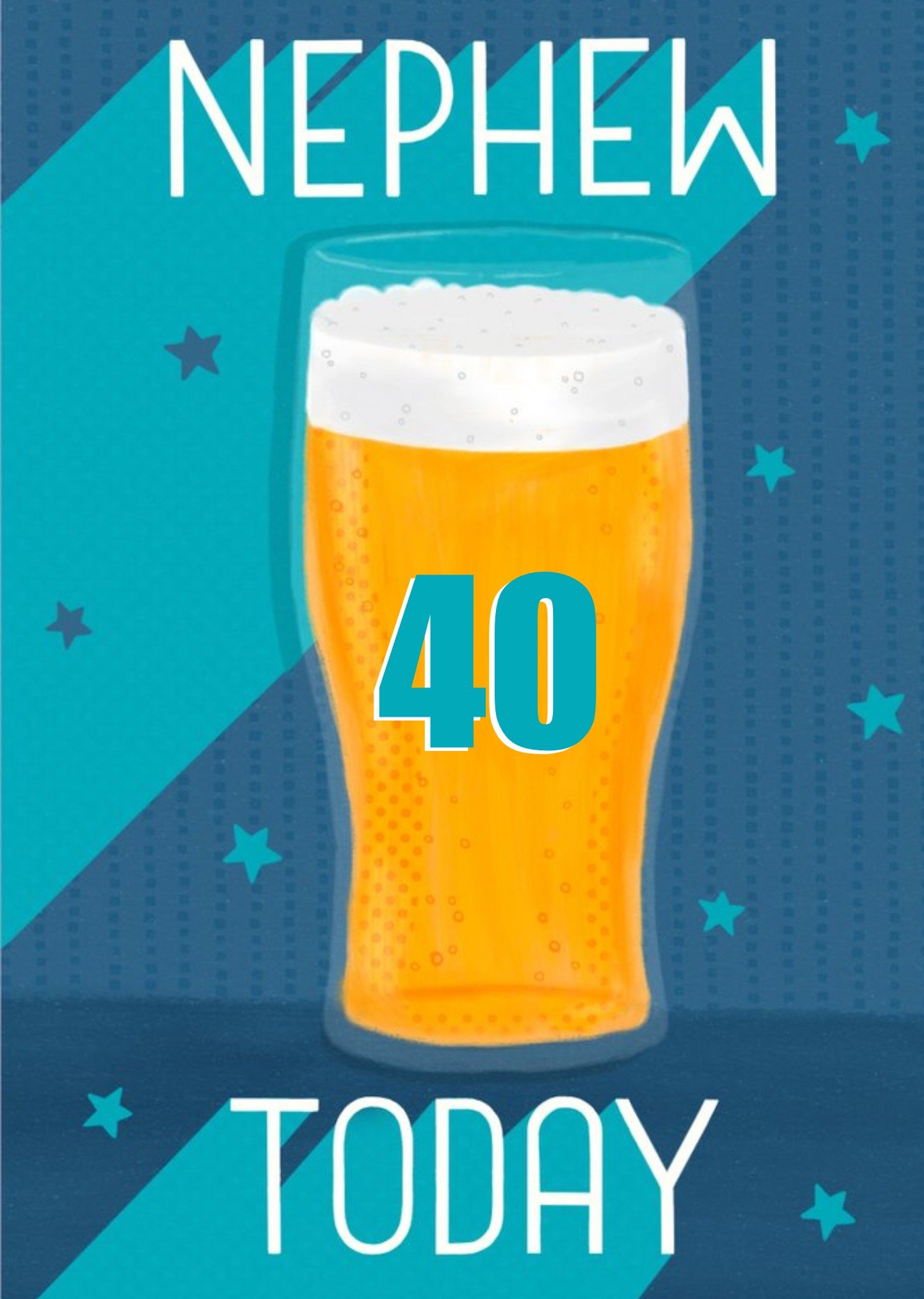 Pint Illustration Personalised Age Nephew Birthday Card Ecard