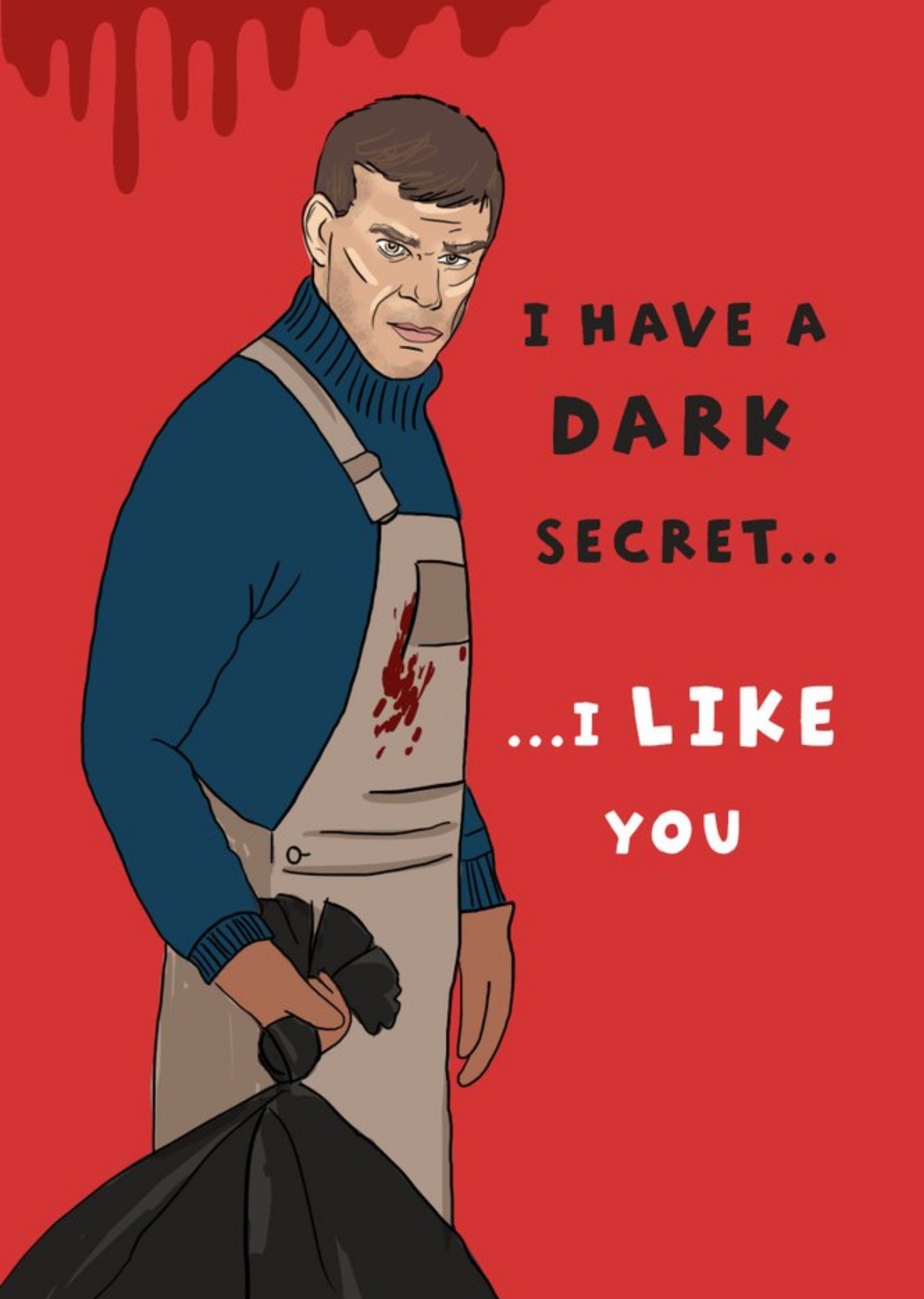 Moonpig Ukg Topical Funny Dexter New Blood Valentine's Day Card Ecard