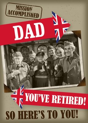 Retro Humour Dad's Army Photo Upload Retirement Card
