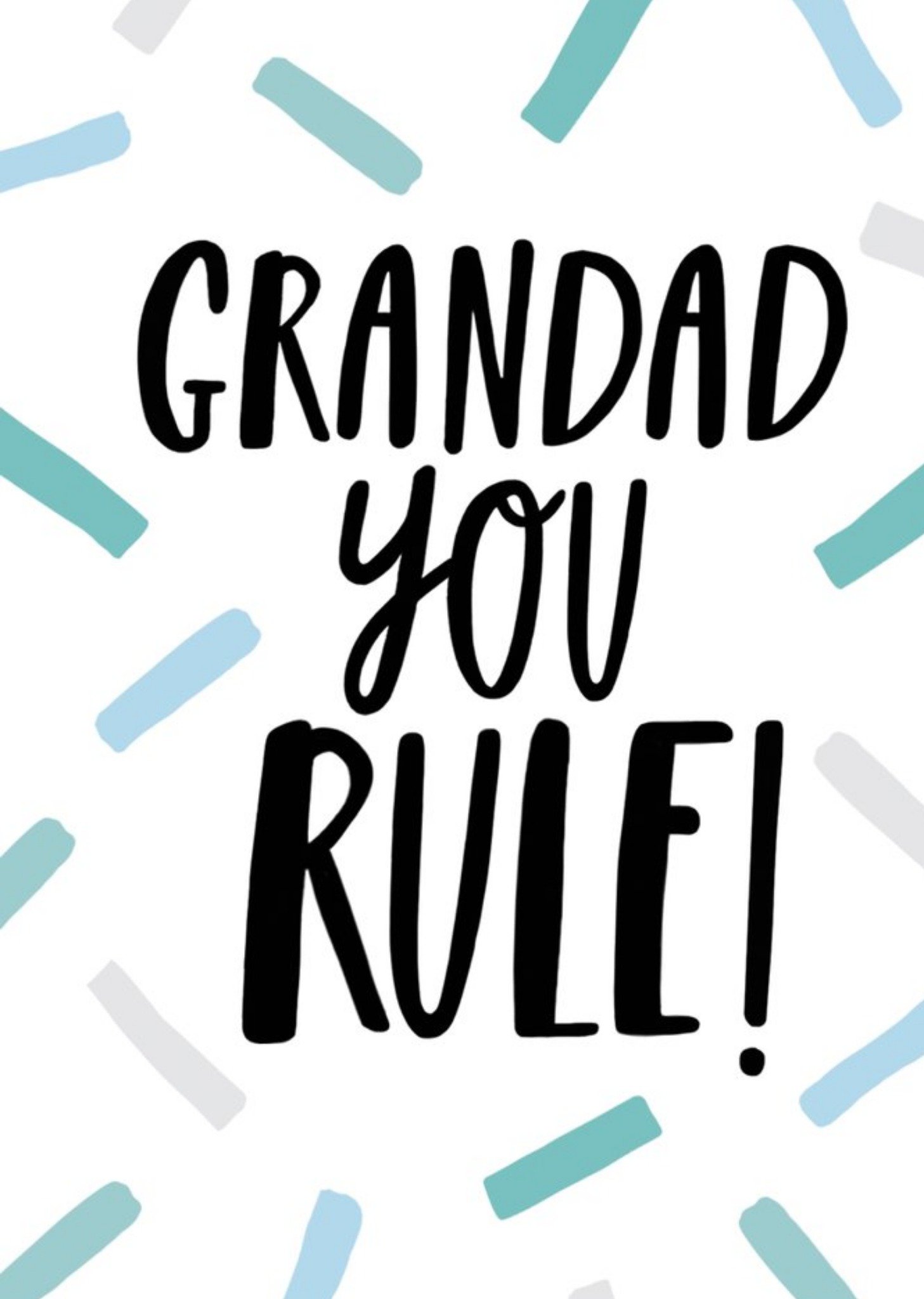 Sadler Jones Grandad You Rule Confetti Card Ecard