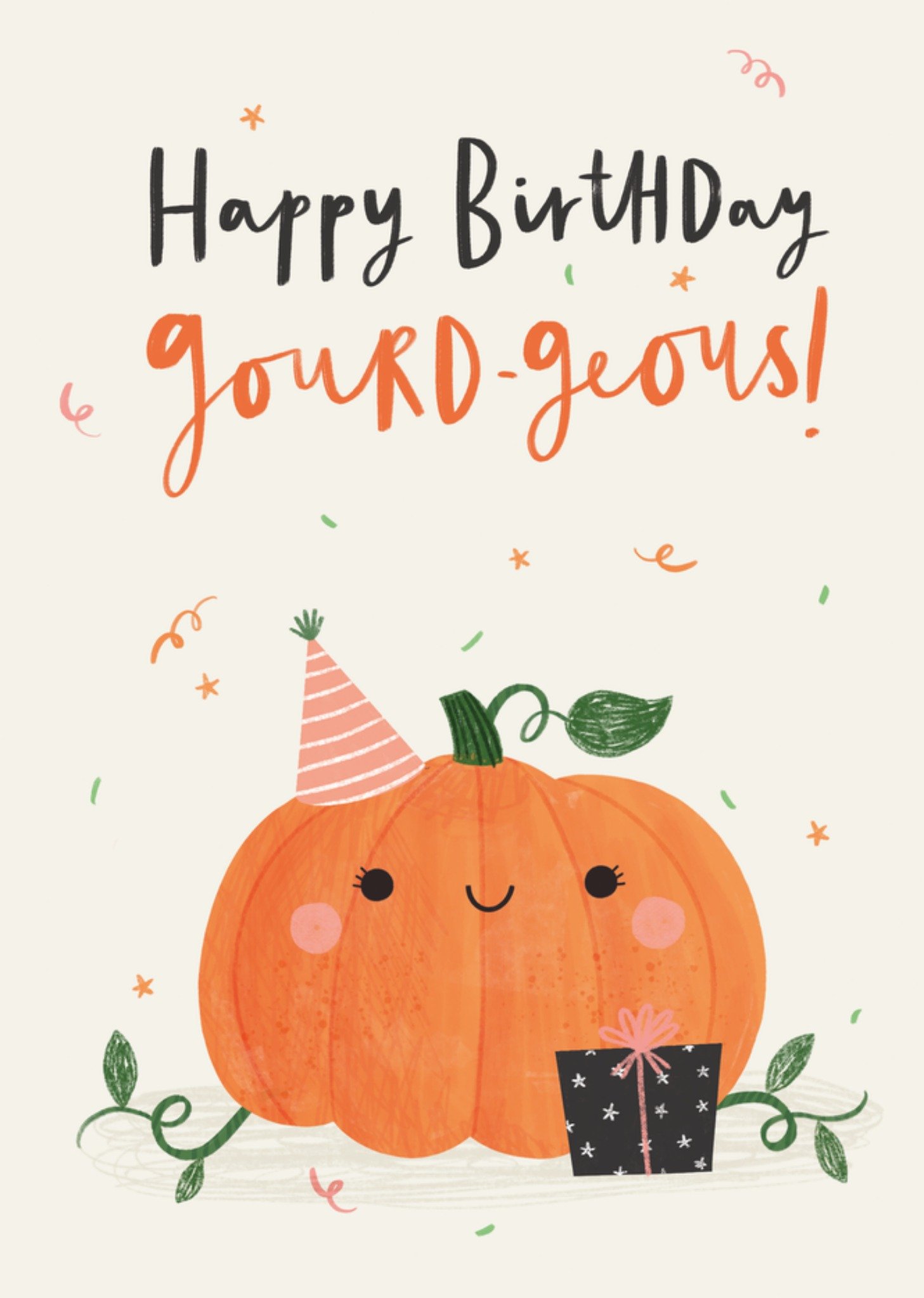 Moonpig Happy Birthday Gourd-Geous Card, Large