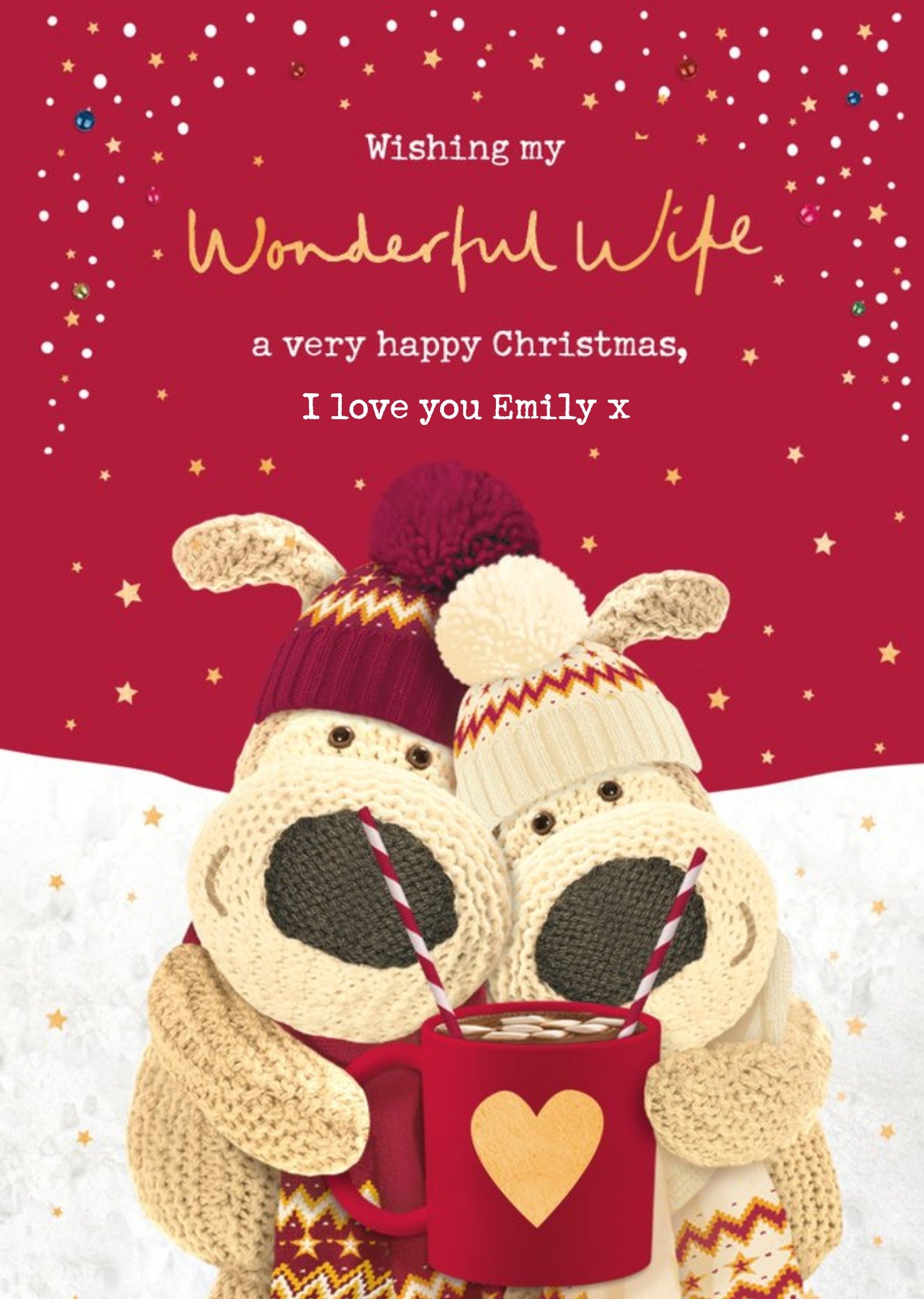 Boofle Wishing My Wonderful Wife A Very Happy Christmas Card Ecard