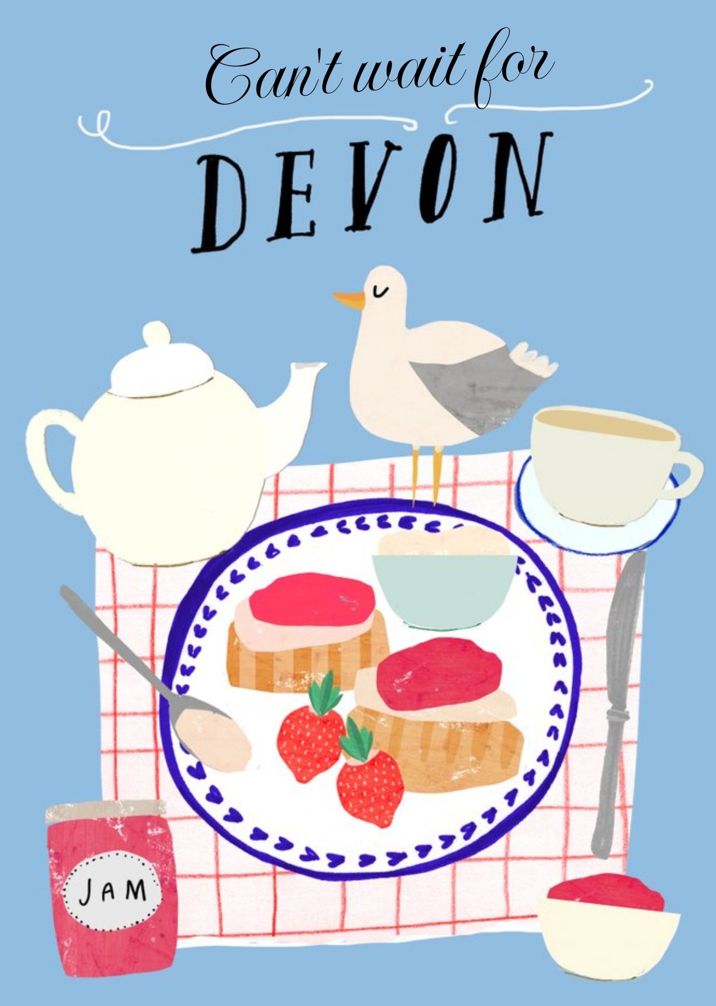 Moonpig Cant Wait For Devon Tea & Jam Card, Large