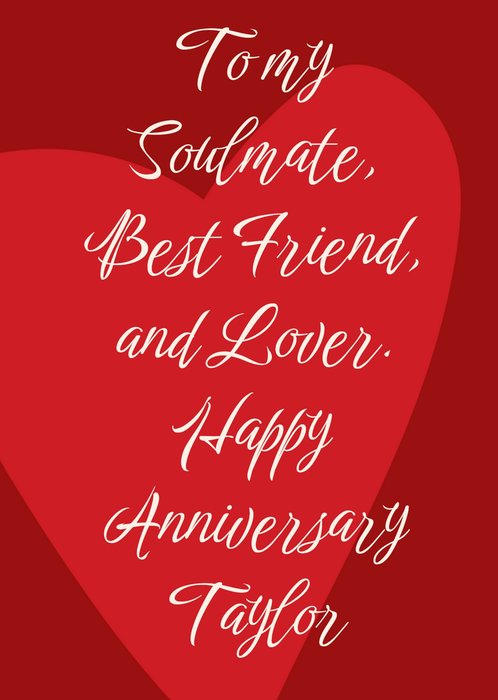 To My Soulmate Anniversary Card