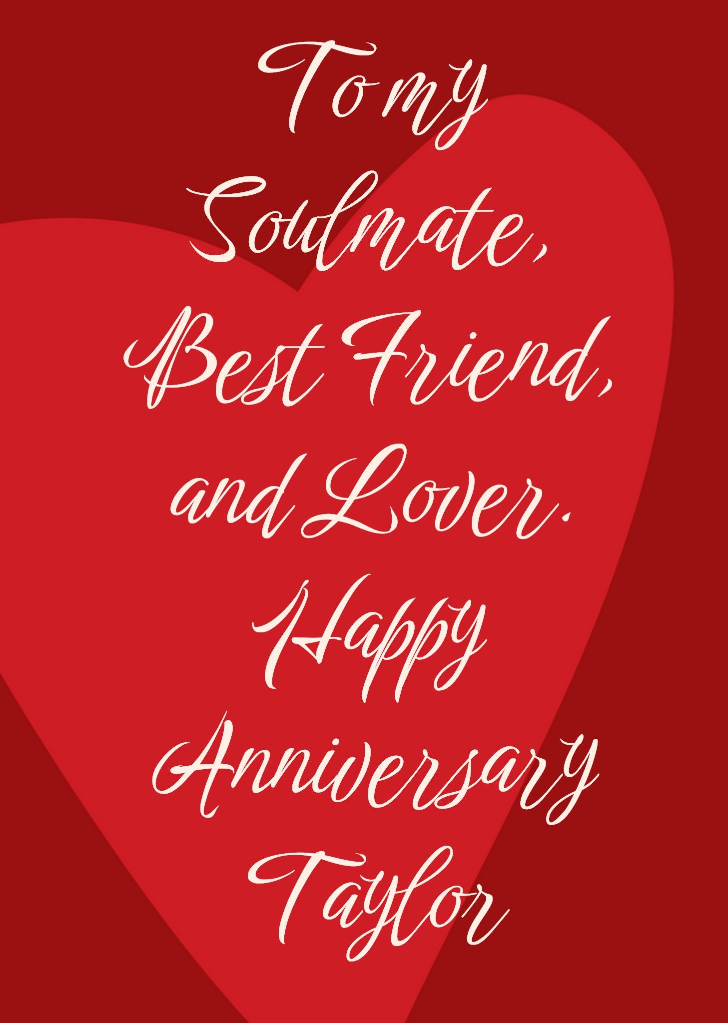 To My Soulmate Anniversary Card