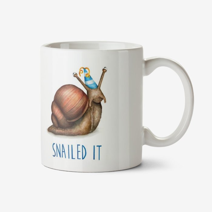 Citrus Bunn - Illustration Of Two Snails Wearing Party Hats. Snailed It Mug