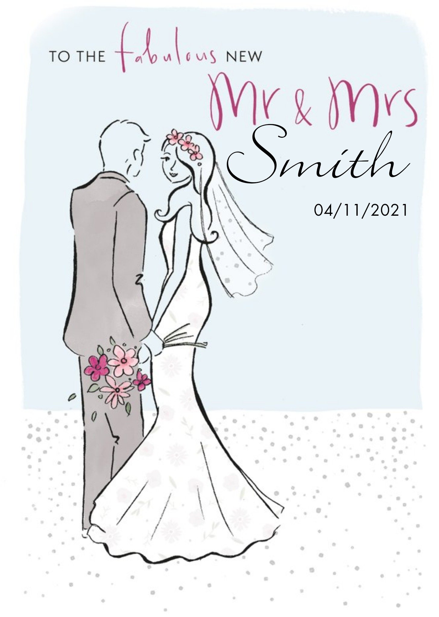 Clintons Fabulous New Mr & Mrs Card