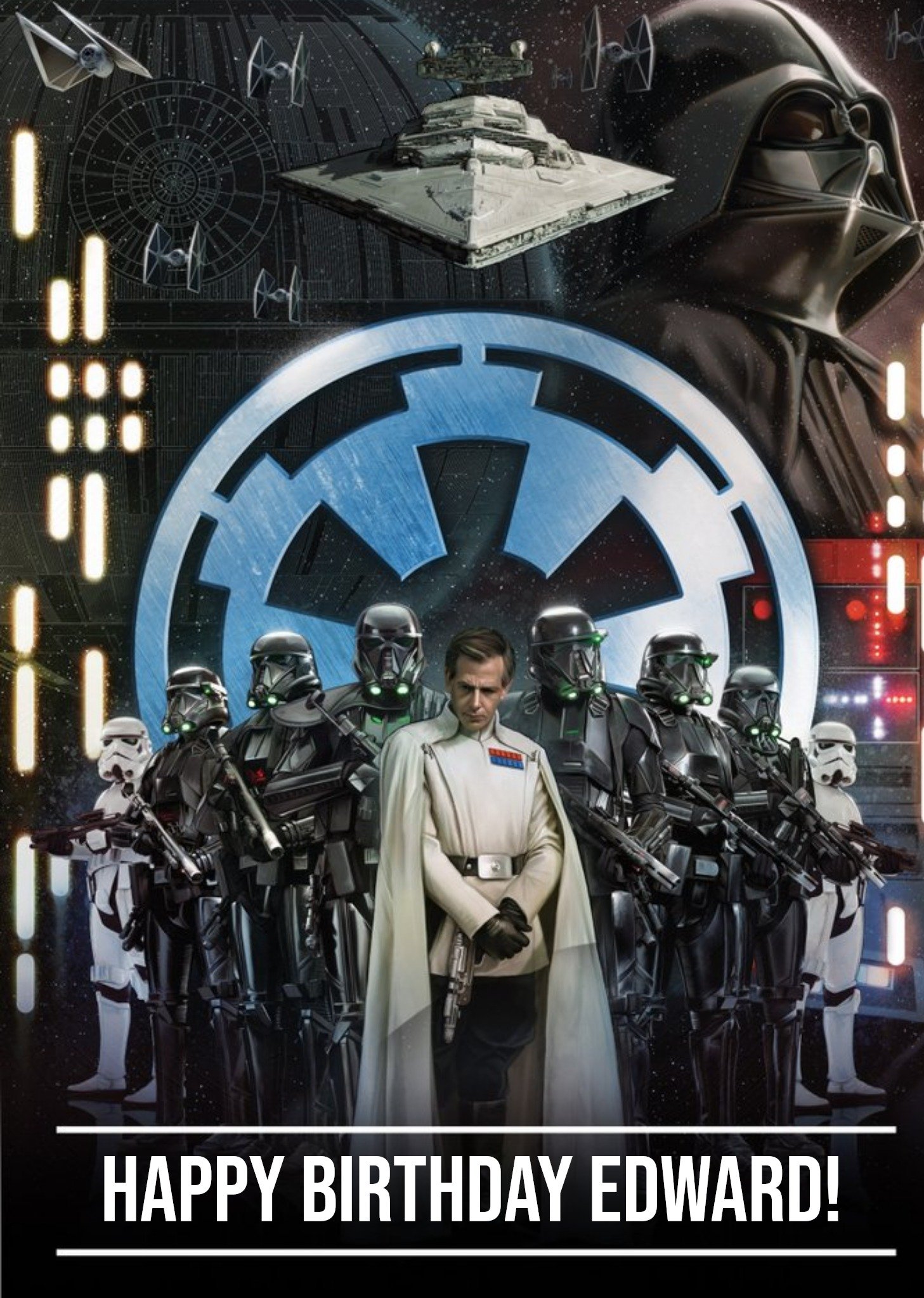 Disney Rogue One Star Wars Birthday Card, Large