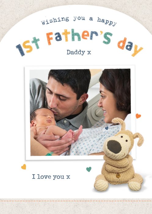 Boofle Wishing You A Happy 1st Father's Day Photo Upload Card