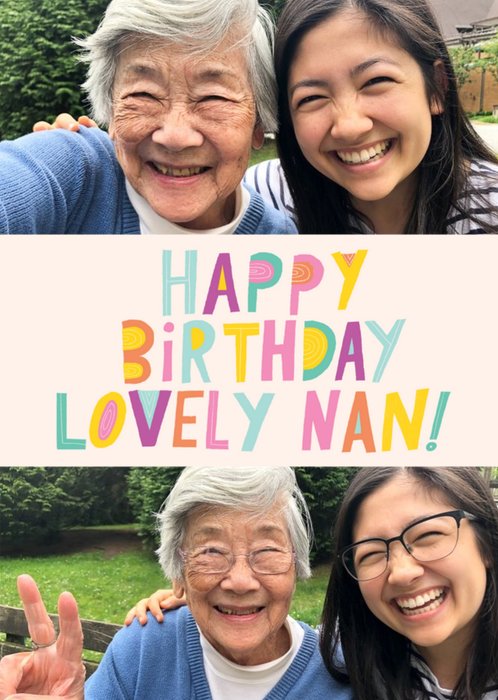 Photo upload Lovely Nan Birthday Card  