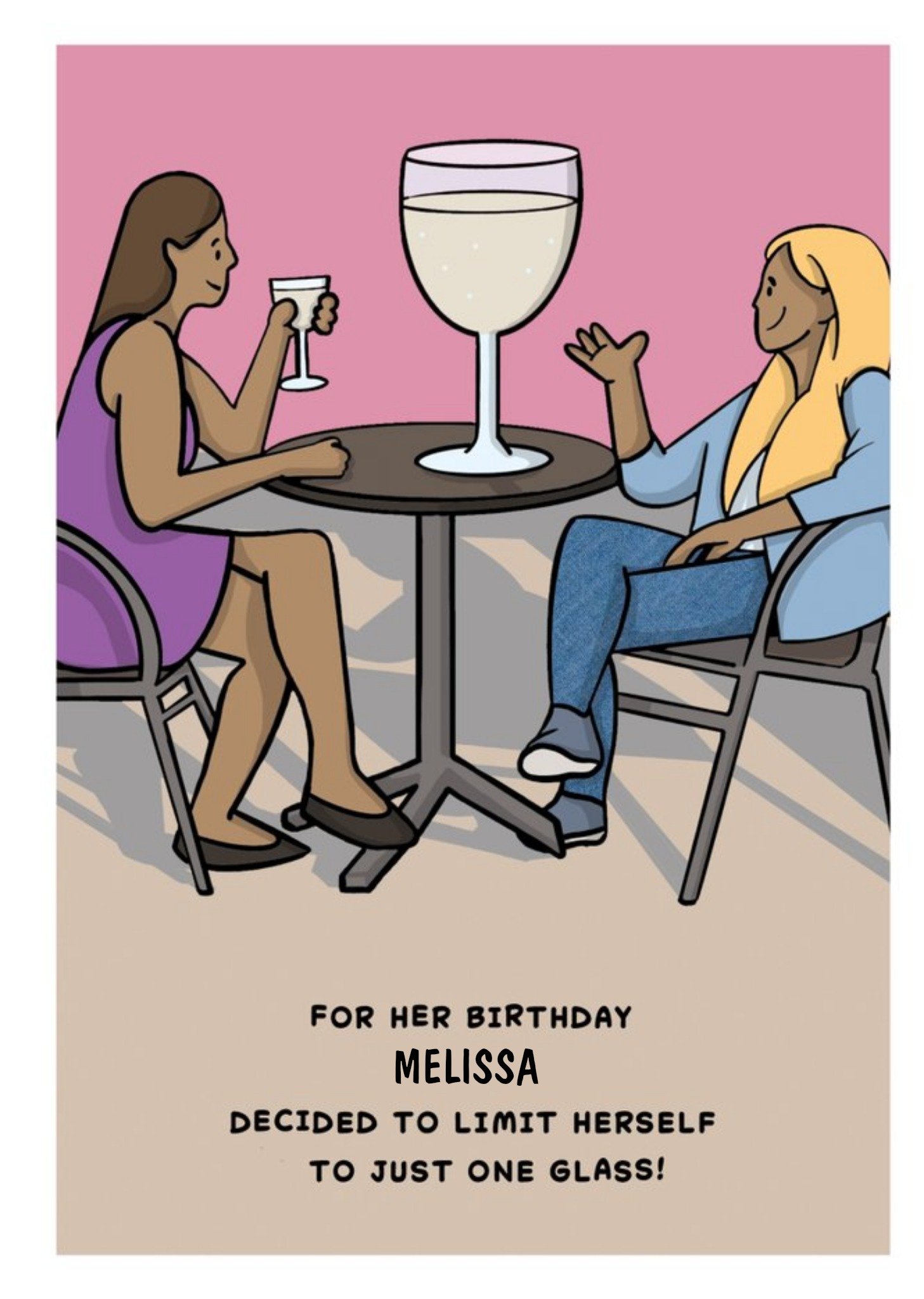 Moonpig Humorous Large Glass Birthday Card