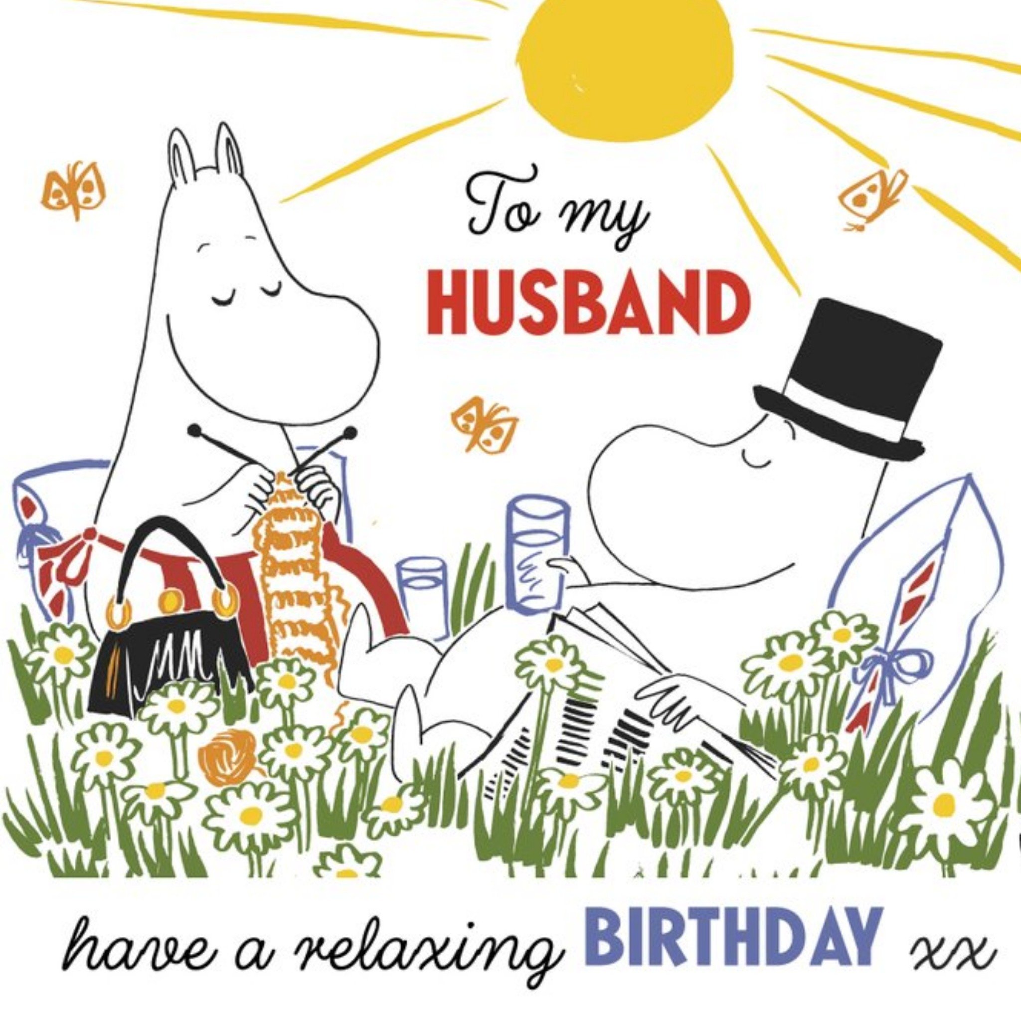 Moonpig Moomin Husband Birthday Card, Large