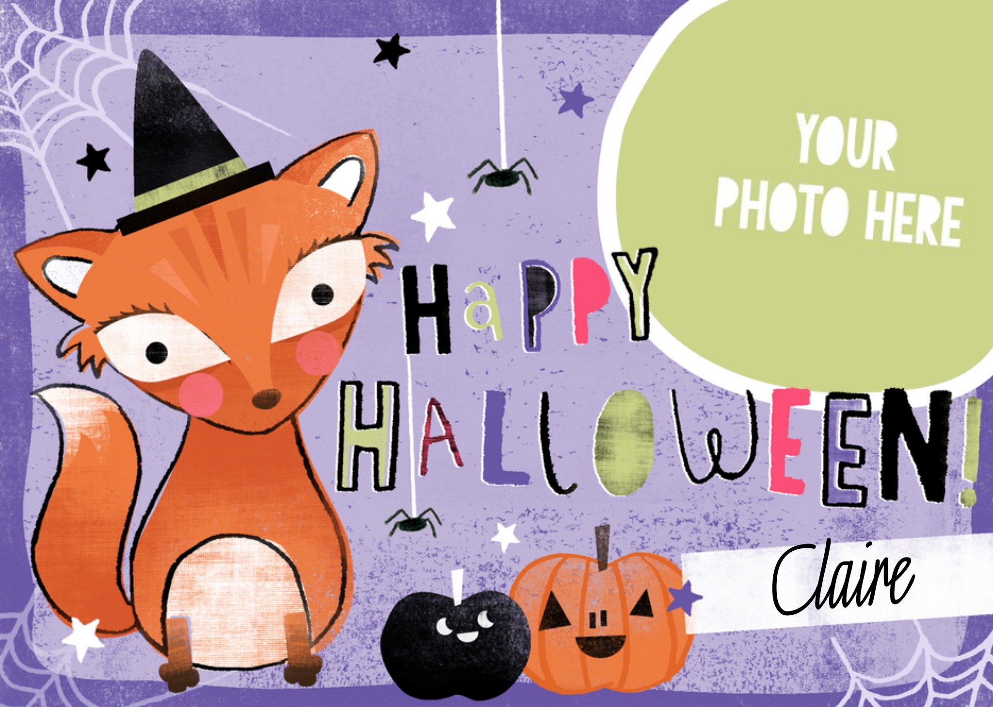 Moonpig Personalised Halloween Card, Large