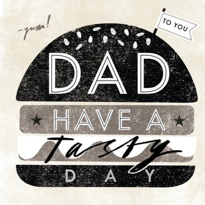 Dad Birthday card - burger - food