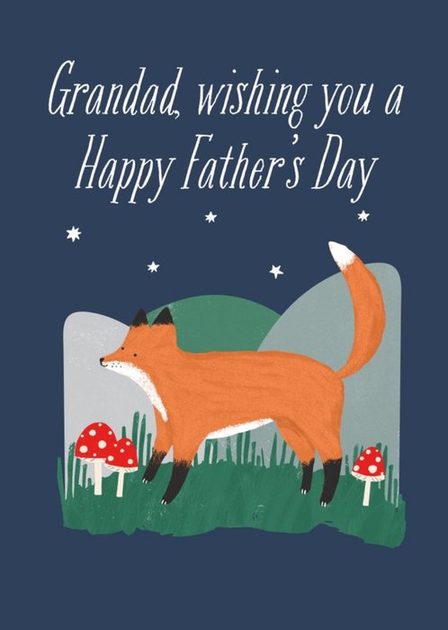 Helen Butler Illustration Father's Day Grandad Fox Irish Card