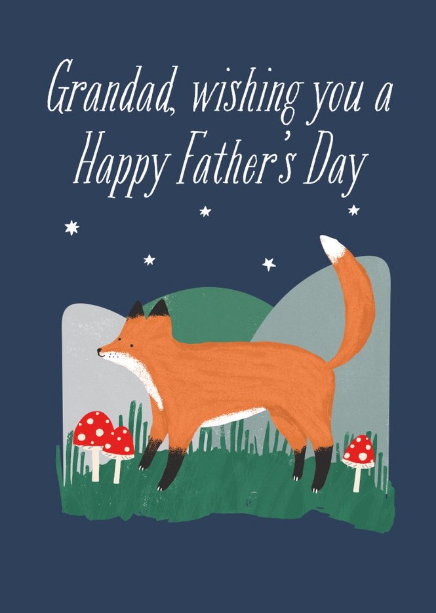Moonpig Helen Butler Illustration Father's Day Grandad Fox Irish Card Ecard