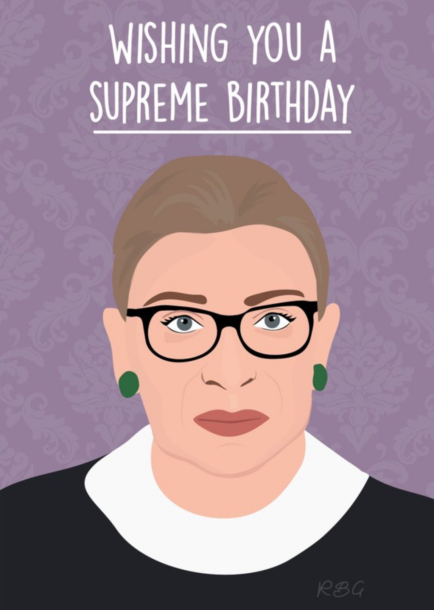 Rumble Cards Modern Funny Wishing You A Supreme Birthday Card, Large