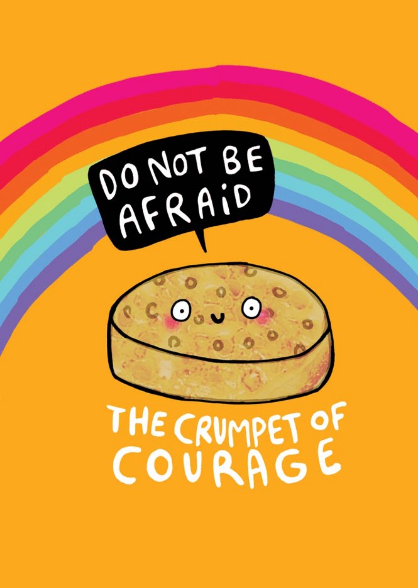 Moonpig Illustrated The Crumpet Of Courage Card, Large