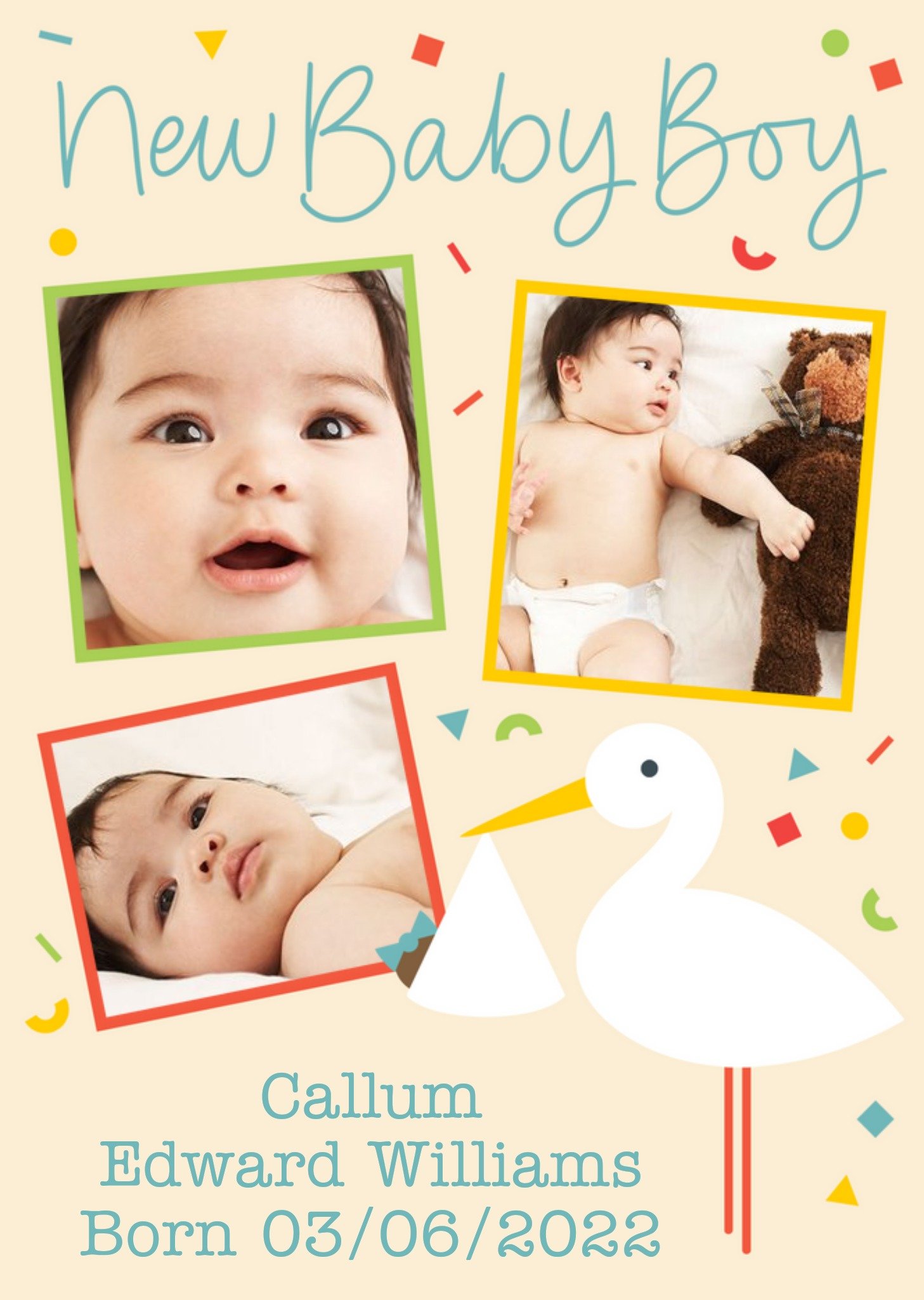 Scatterbrain New Baby Boy Card Ecard