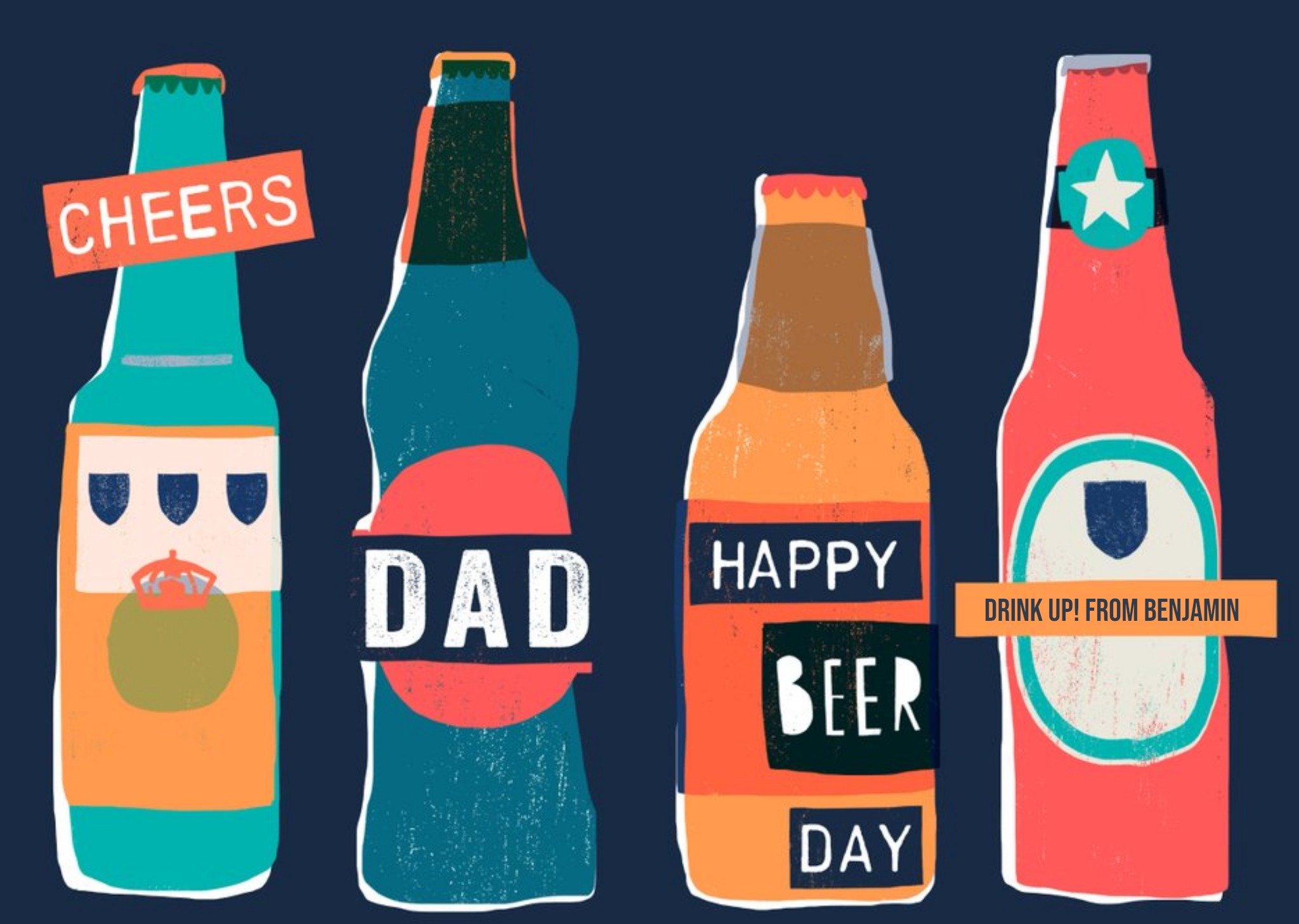 Happy Beer Day Cheers To Dad Happy Father's Day Card Ecard