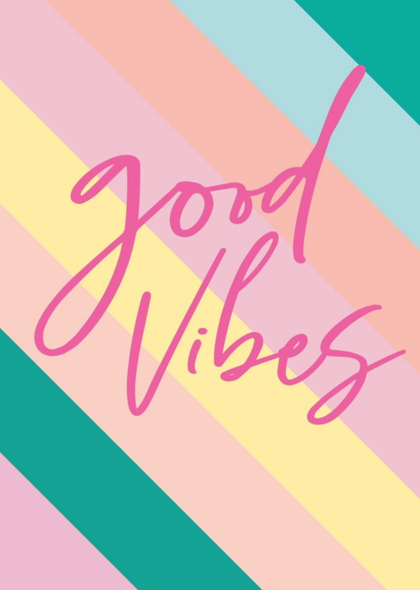 Good Vibes Stripy Card Ecard