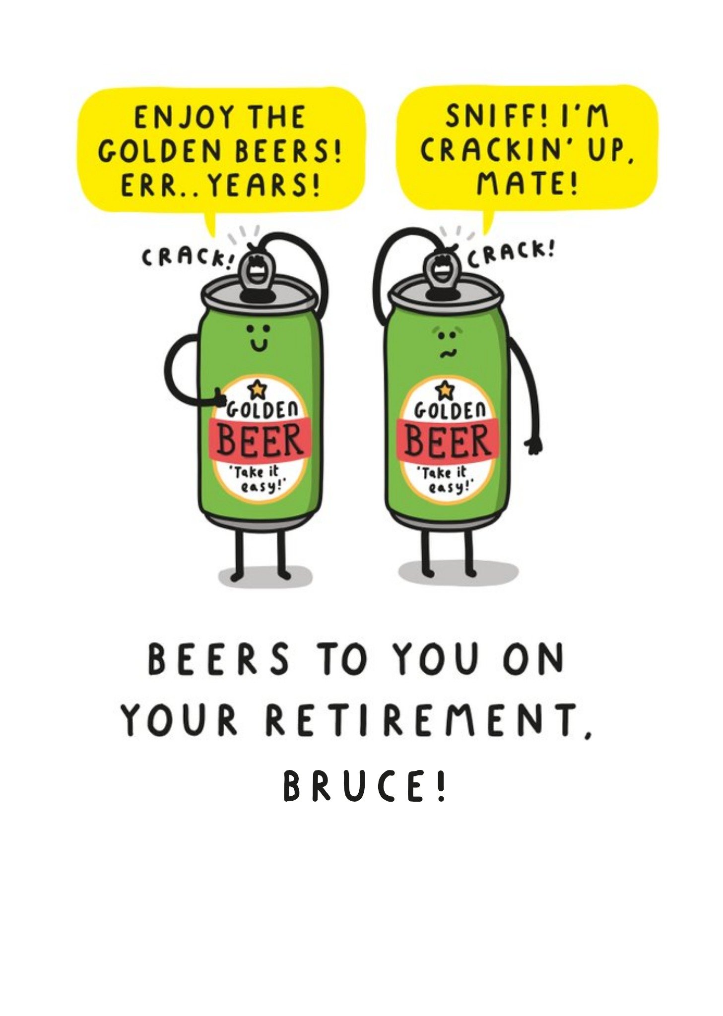 Moonpig Funny Beer Pun Retirement Card Ecard