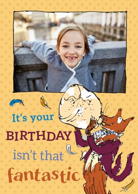 Roald Dahl Fantastic Mr Fox Photo Upload Birthday card