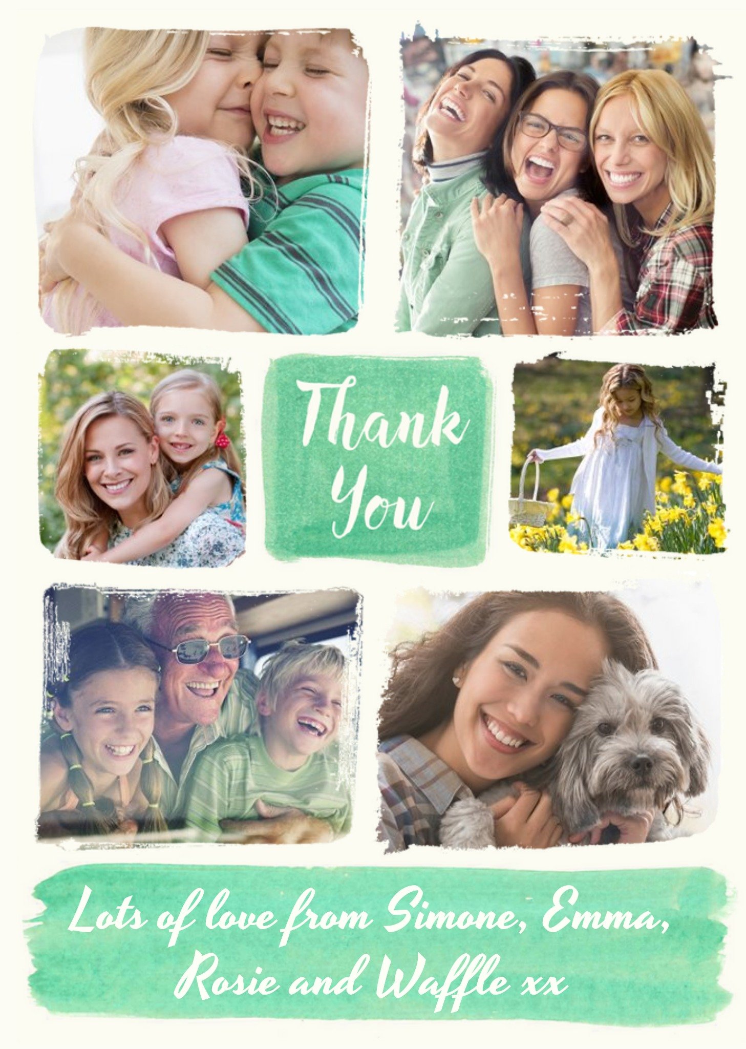 Photo Upload Card - Thank You Card - Watercolour Ecard