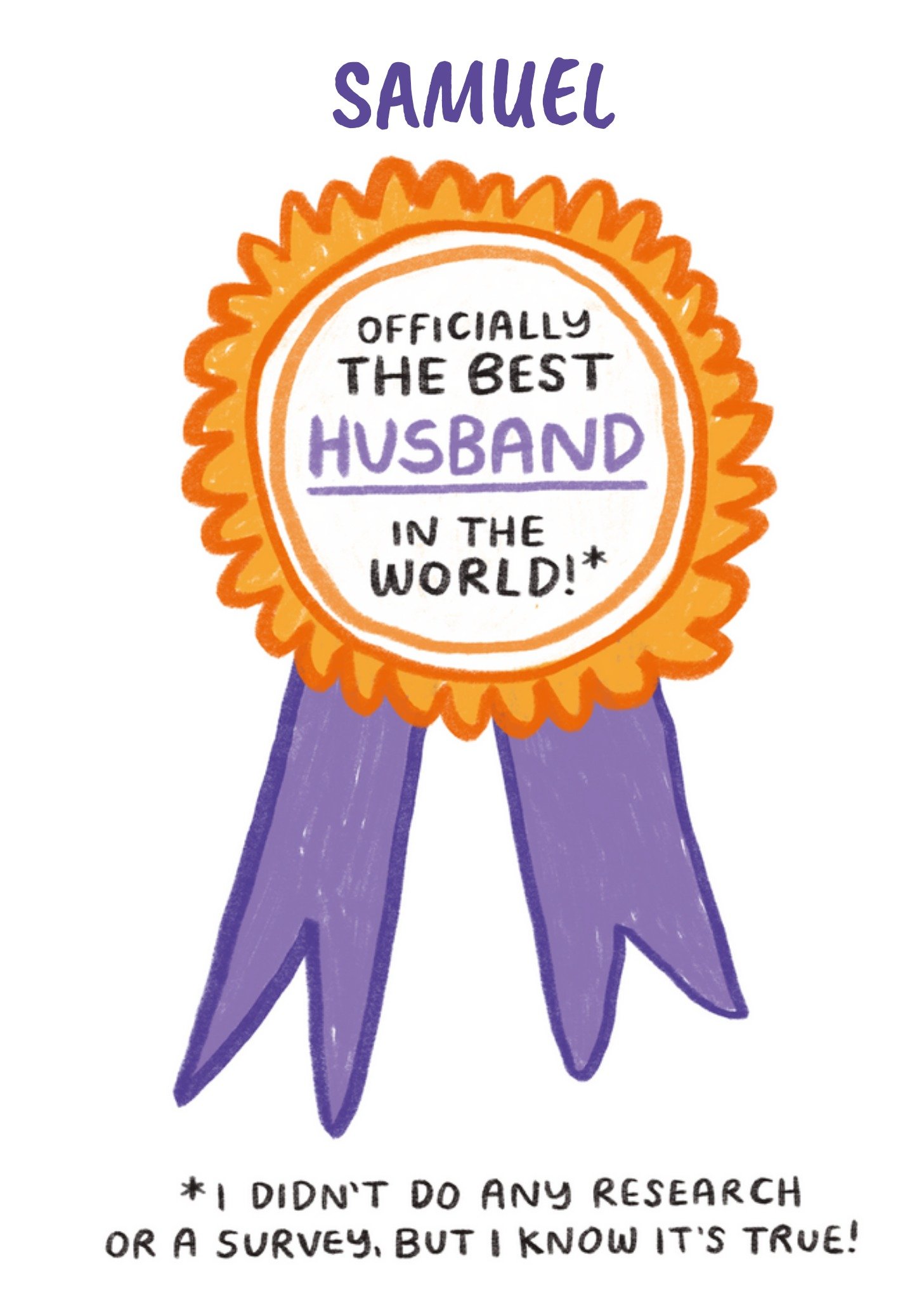 Moonpig Icially The Best Husband In The World Card, Large