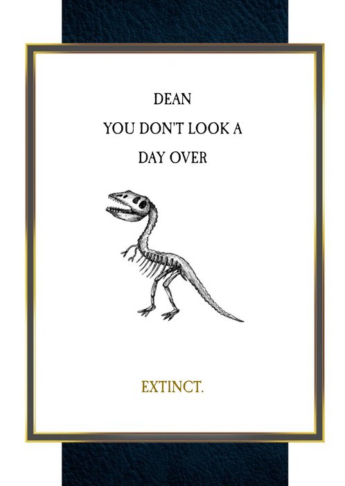 Birthday Card - Dinosaur - Extinct