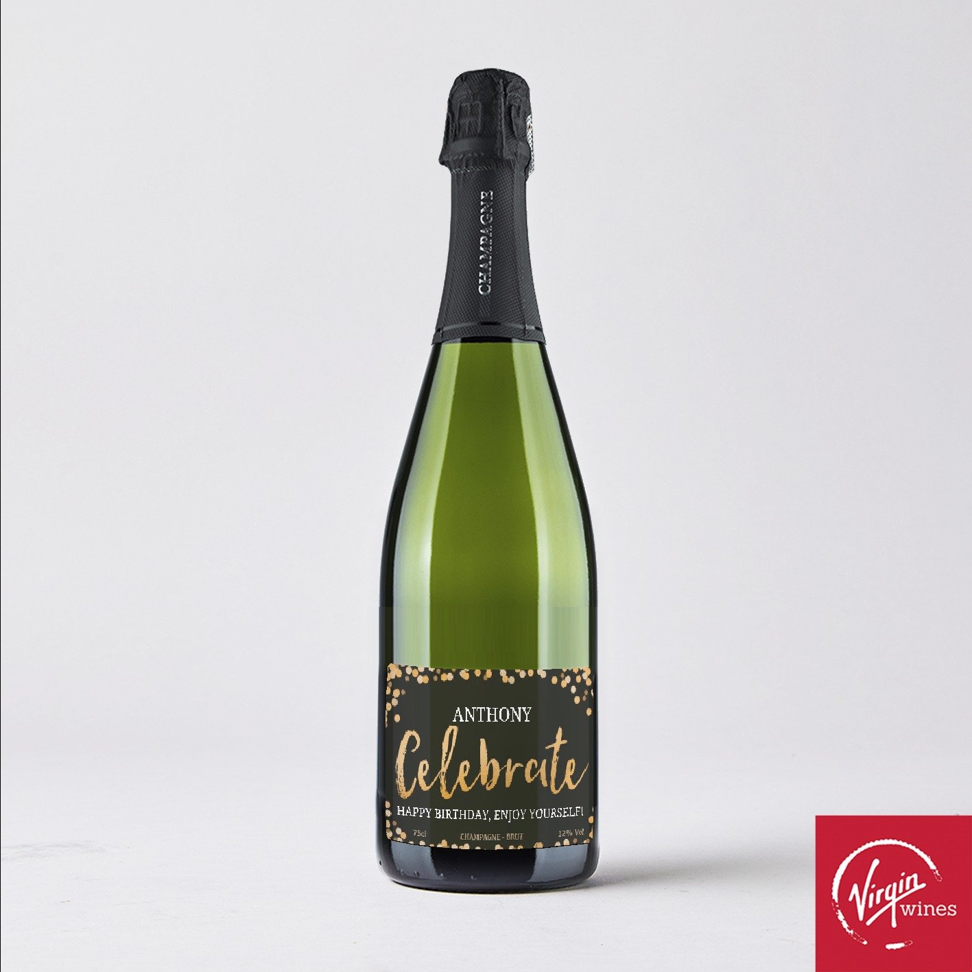 Other Personalised Celebrate Birthday Champagne 75Cl Alcohol