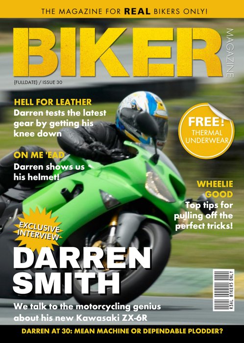 The Magazine For Real Bikers Only Personalised Card