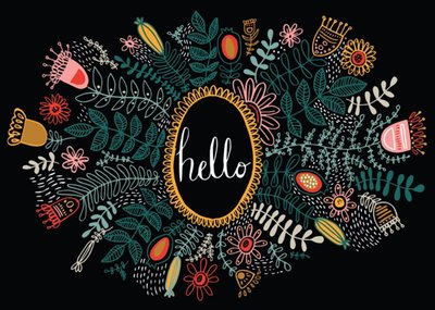 Gorgeous Flowers Hello Card