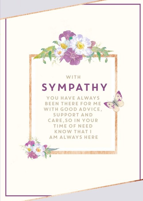 Traditional - Typographic - Sympathy card