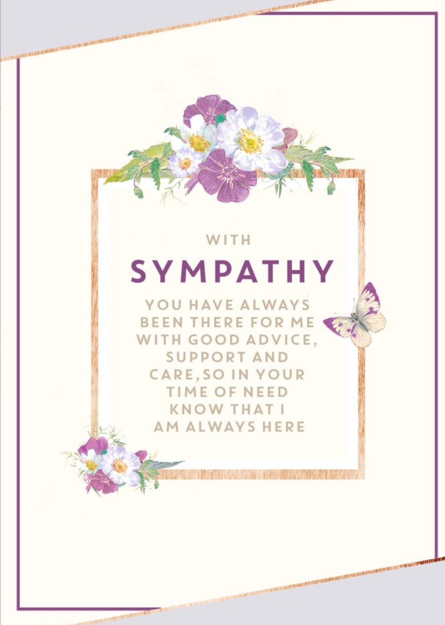 Traditional - Typographic - Sympathy Card