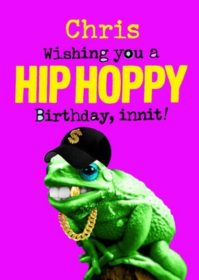 Lizard Wishing You A Hip Hoppy Birthday Card