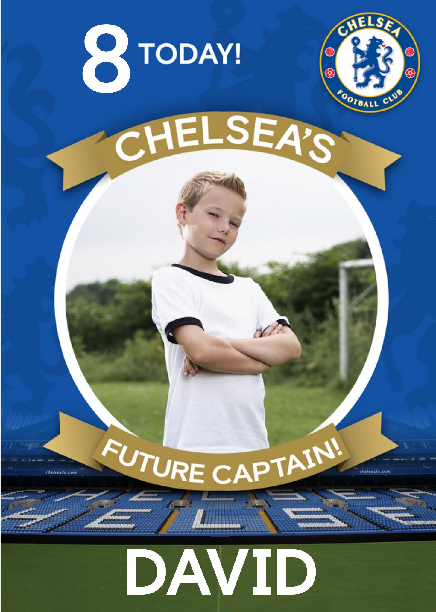 Chelsea Fc Birthday Card - Chelsea's Future Captain, Large