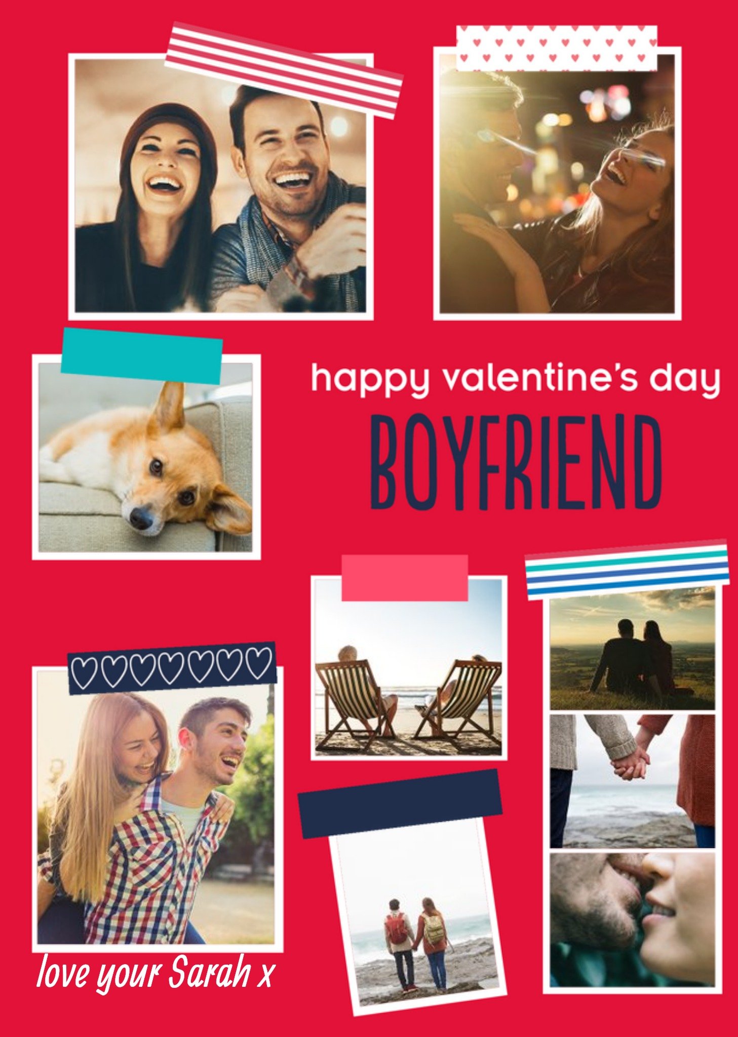 Multi-Photo Happy Valentine's Day To My Boyfriend Card Ecard