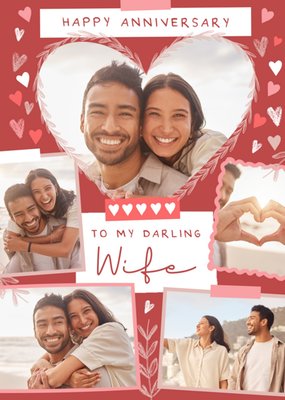 Adoring To My Darling Wife Photo Upload Happy Anniversary Card