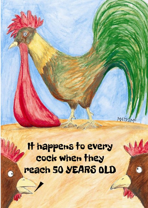 It Happens To Us All Funny Personalised Happy 50th Birthday Card