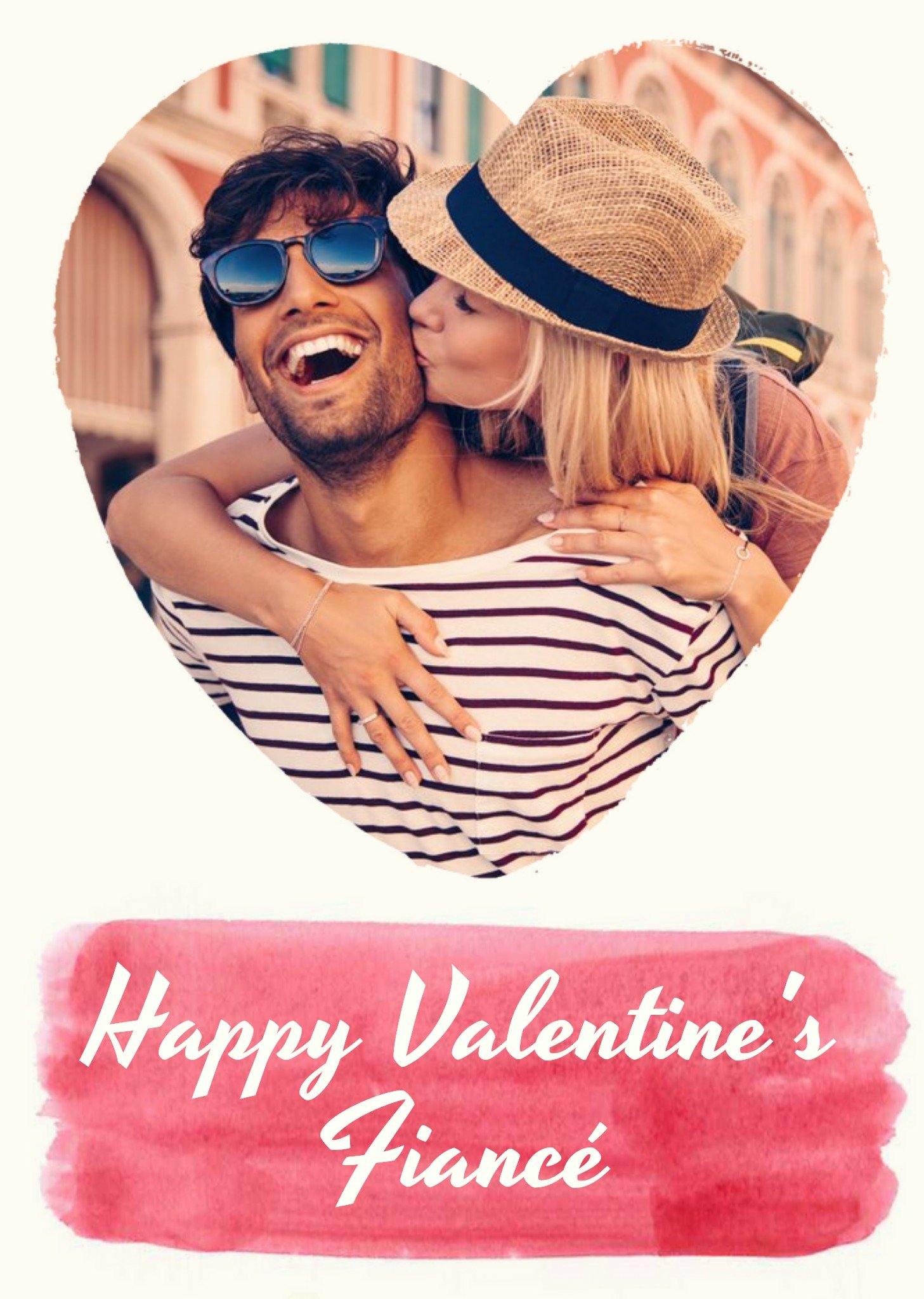 Moonpig Happy Valentine's Day Card - Heart Shaped Photo Upload, Large