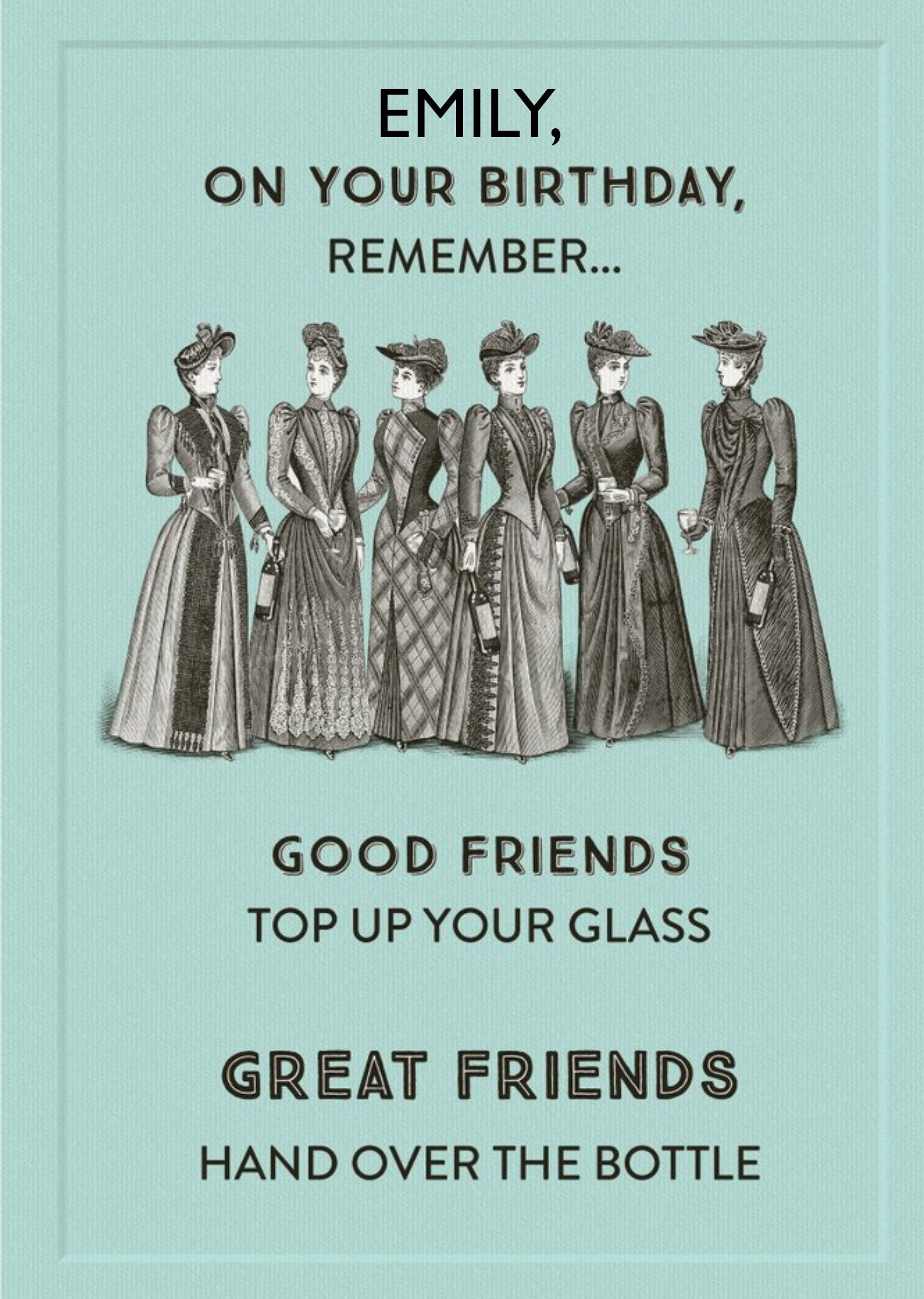 Funny Retro Birthday Card Good Friends Great Friends