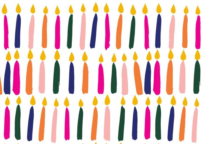 Modern Illustrated Candles Birthday Card