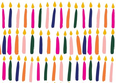 Modern Illustrated Candles Birthday Card