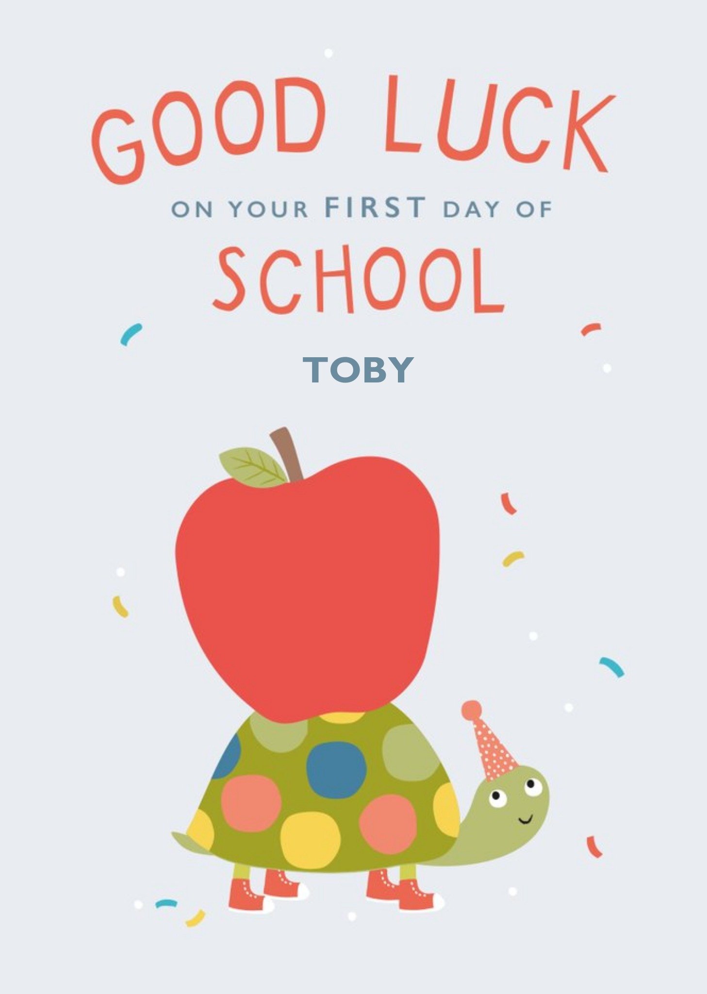 Other Klara Hawkins Cute Tortoise First Day Of School Card Ecard